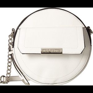 COPY - Steve Madden White Circle Black Zip Crossb…